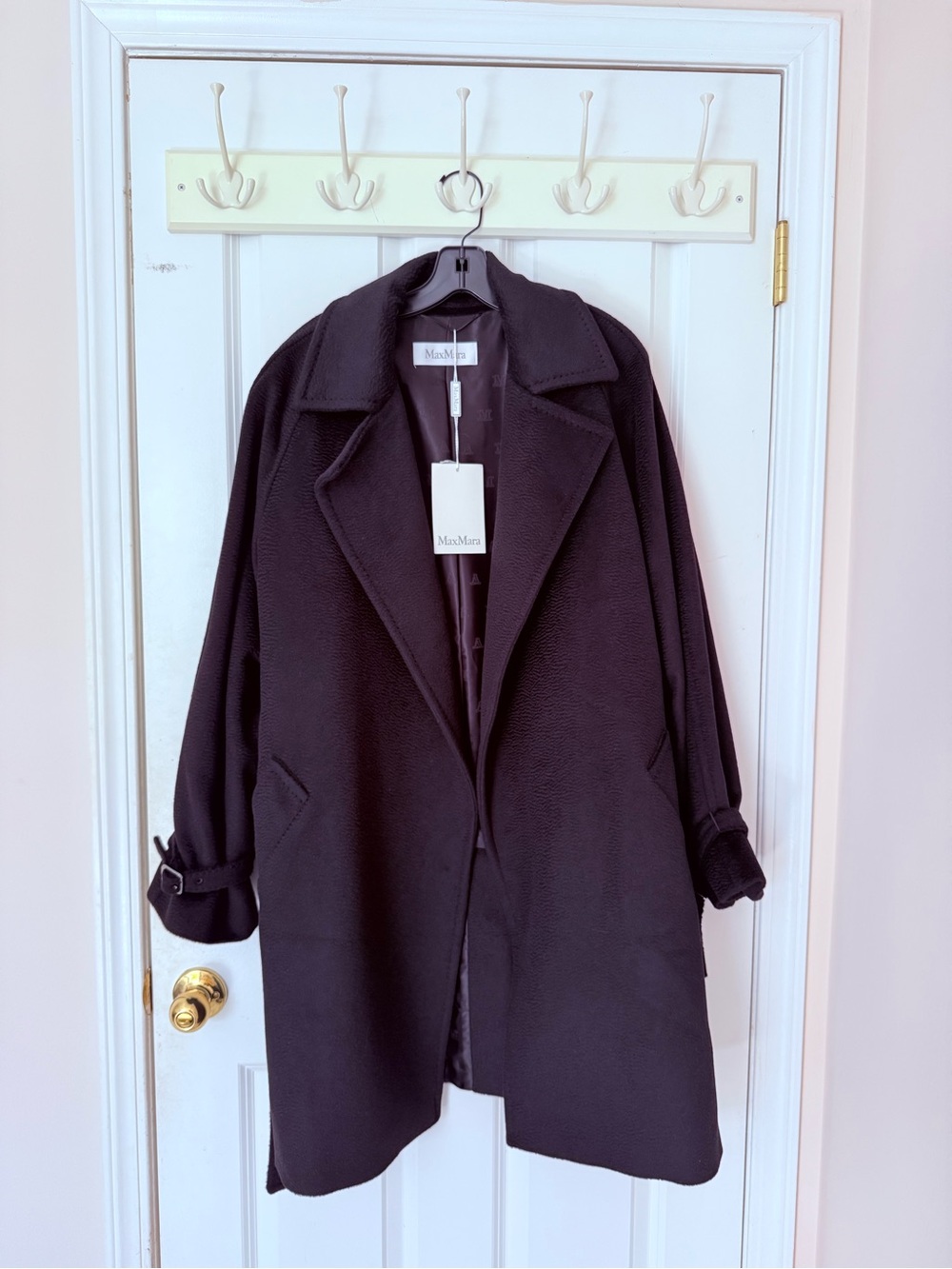 MaxMara Black Womens 100%camal Coat
